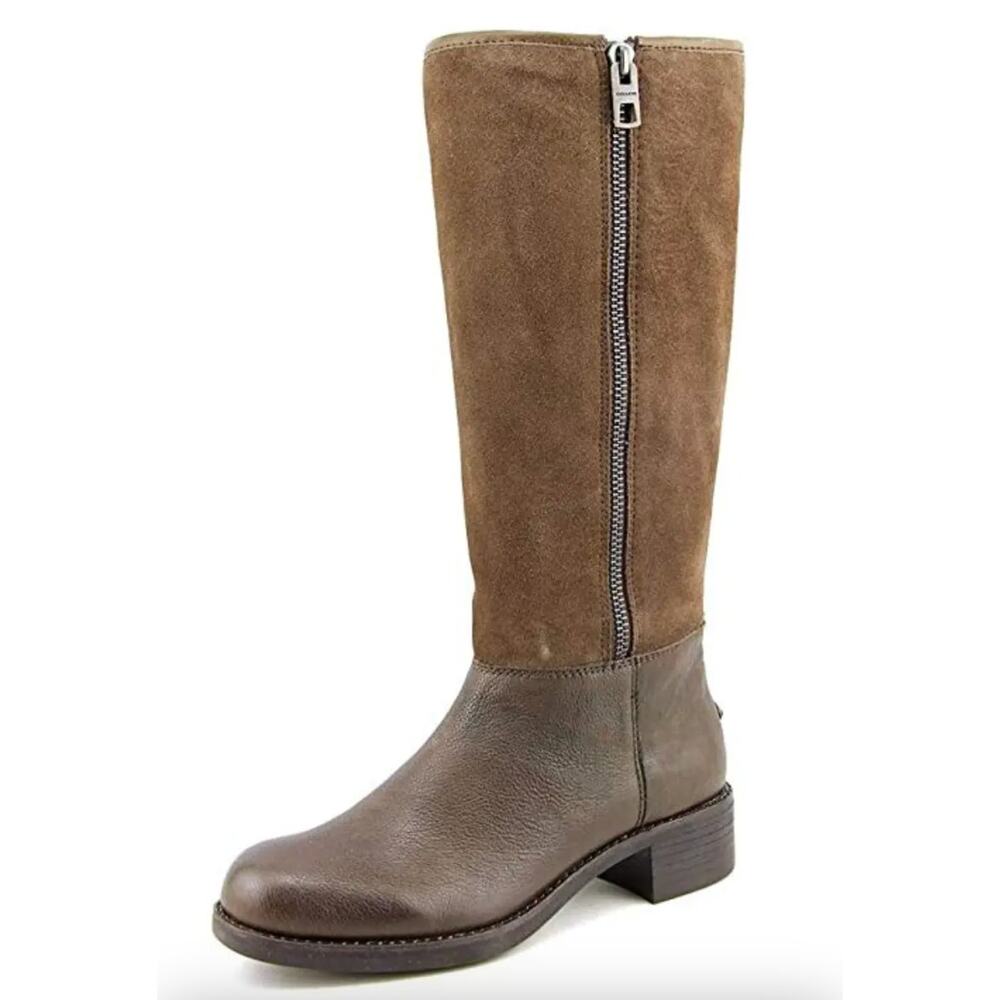 Coach Bailey Safari Shearling Boots in Chestnut leather suede riding boots 6B